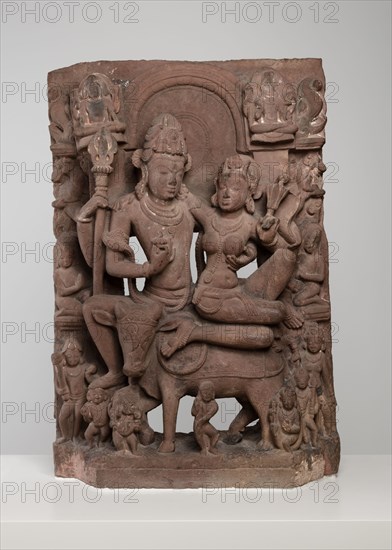 God Shiva Seated in Loving Embrace with Goddess Uma on the Bull Nandi, 9th century. Creator: Unknown.