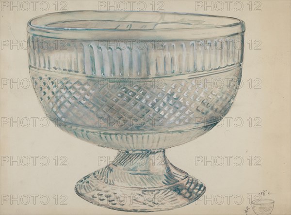 Glass Bowl, c. 1936. Creator: Ella Josephine Sterling.