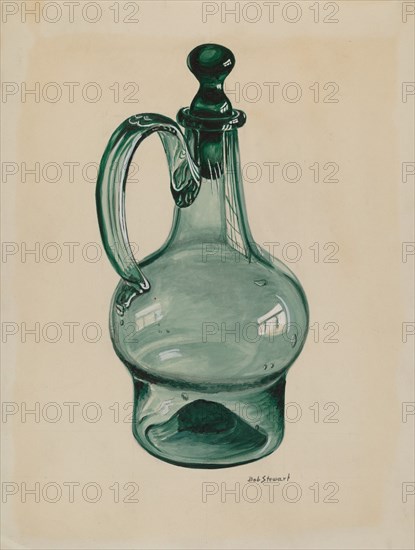 Blown Decanter, c. 1936. Creator: Robert Stewart.