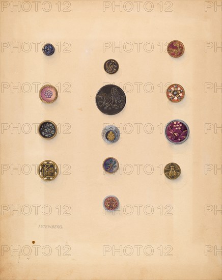 Buttons, c. 1937. Creator: Isidore Steinberg.