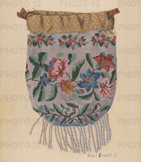 Beaded Bag, c. 1940. Creator: Robert Stewart.