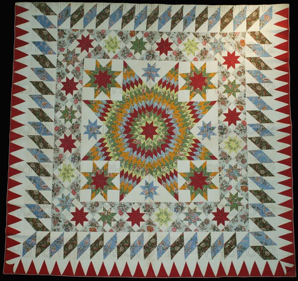 Bedcover (Star of Bethlehem Quilt), New York, c. 1830.