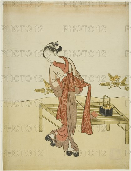 By the Stream, c. 1765. Attributed to Suzuki Harunobu.