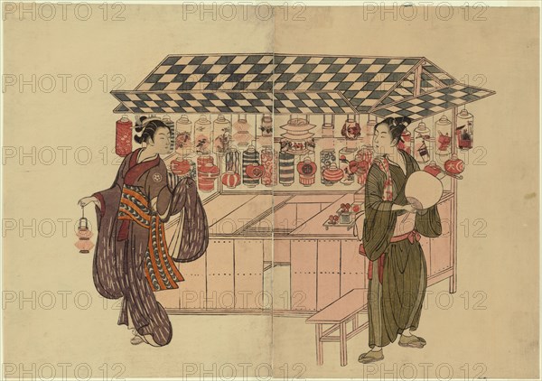 The Lantern Shop, c. 1765. Attributed to Suzuki Harunobu.