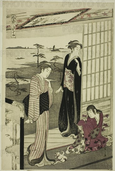 Suma, from the series "A Fashionable Parody of the Tale of Genji (Furyu yatsushi Genji)", c. 1789/94.