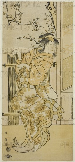 The Actor Segawa Kikunojo III as Kojoro-gitsune (Female Fox) Disguised as Omiki in the Play Komachi-mura Shibai no Shogatsu, Performed at the Nakamura Theater in the Eleventh Month, 1789, c. 1789.