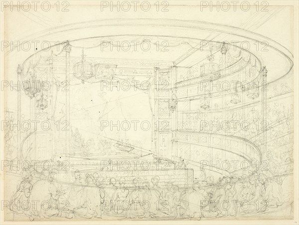 Study for Sadlers Wells Theater, c. 1809.