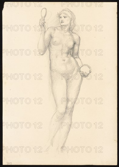 Nude Female Figure with Mirror in Right Hand, c. 1873-77.