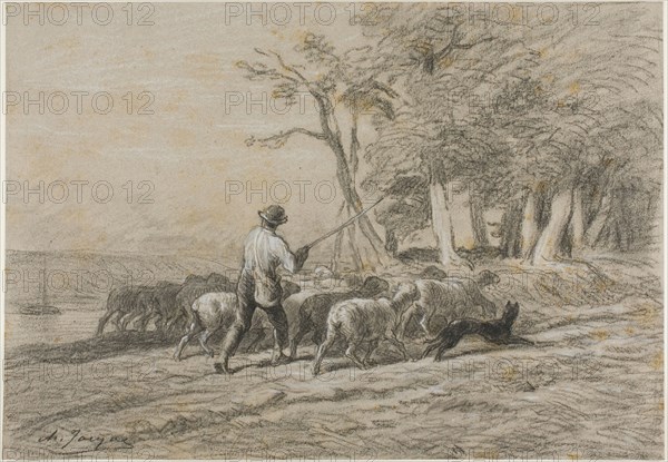 Shepherd and his Flock, n.d.