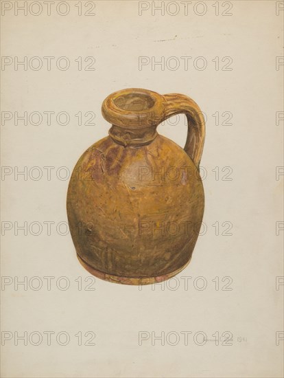 Yellow Stoneware Jug, 1941.