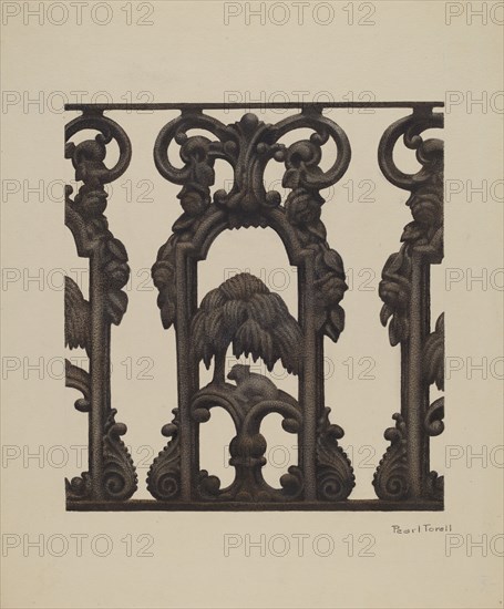 Cast Iron Fence, c. 1939.