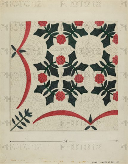 Applique Coverlet, c. 1936.