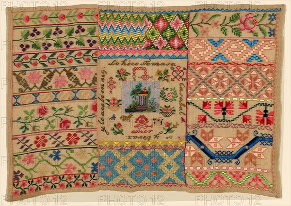 Sampler, México, 1849. Creator: Unknown.