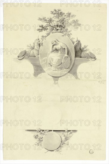 Tomb Monument and Detail, c. 1790. Creator: John Bacon I.