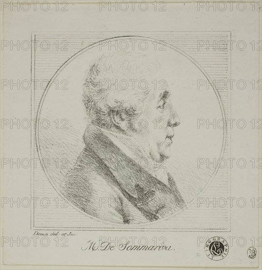 Profile Portrait of Monsieur de Sommariva, c. 1820. Creator: Vivant Denon.