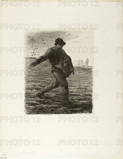 The Sower, 1851. Creator: Jean Francois Millet.