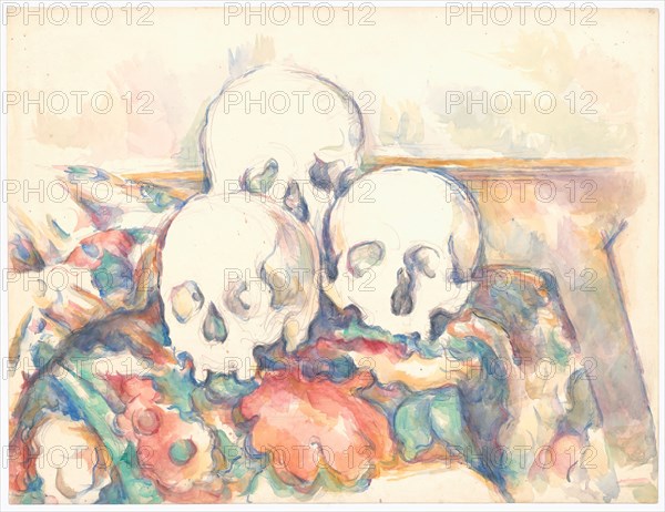 The Three Skulls, 1902/06. Creator: Paul Cezanne.