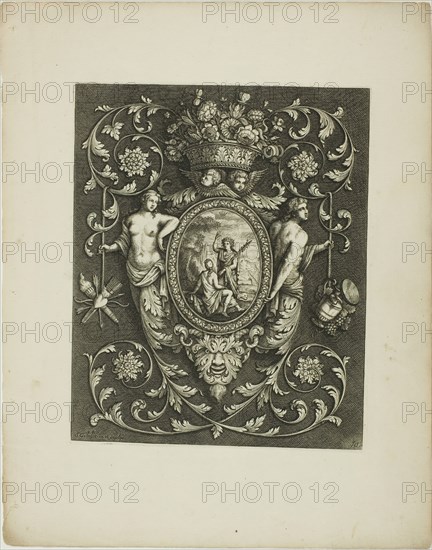 Plate Ten, from A New Book of Ornaments, 1704. Creator: Simon Gribelin.