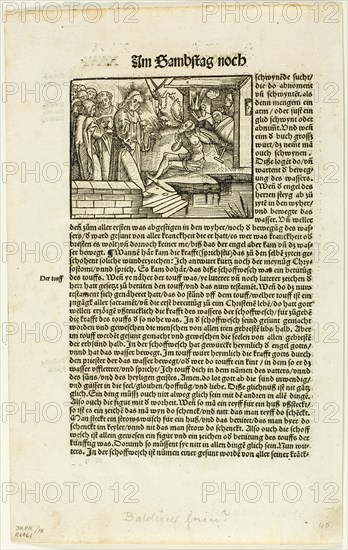 Illustration from Das Buch der Evangelien, plate eighteen from Woodcuts ...