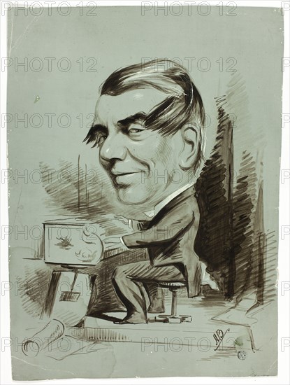 Caricature of Piano Player, n.d. Creator: John Doyle.