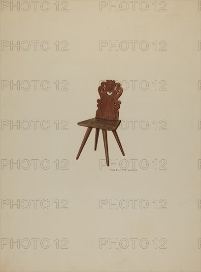 Pa. German Chair, c. 1938. Creator: Charlotte Angus.