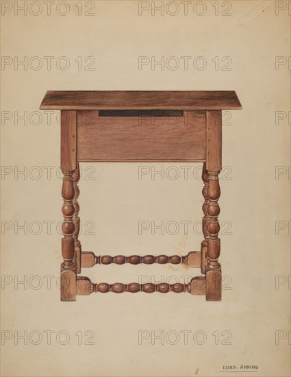 Tavern Table or Refectory Table, 1935/1942. Creator: Louis Annino.