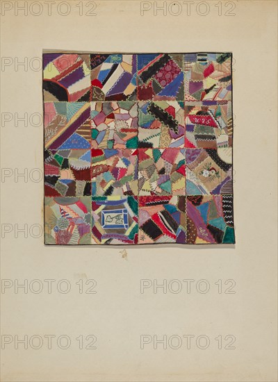 Crazy Quilt, c. 1936. Creator: Evelyn Bailey.