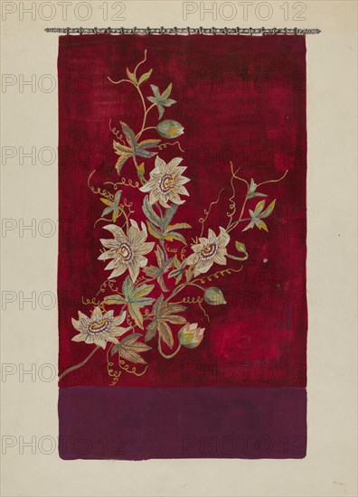 Embroidered Banner, c. 1936. Creator: Evelyn Bailey.
