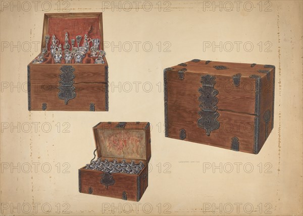 Wine Chest, c. 1940. Creator: Leonard Battee.