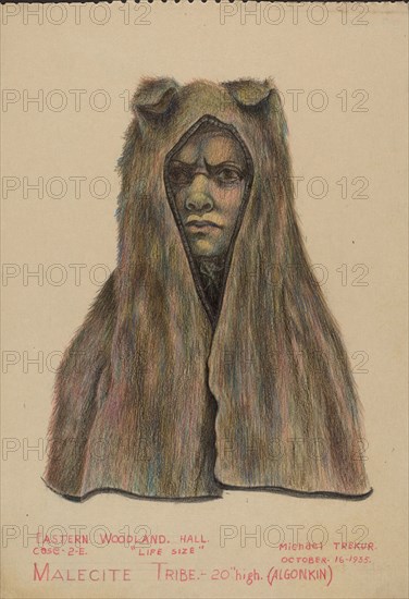 Head Dress, 1935. Creator: Michael Trekur.