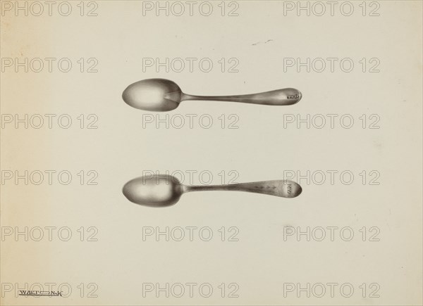 Silver Teaspoon, c. 1938. Creator: Kalamian Walton.