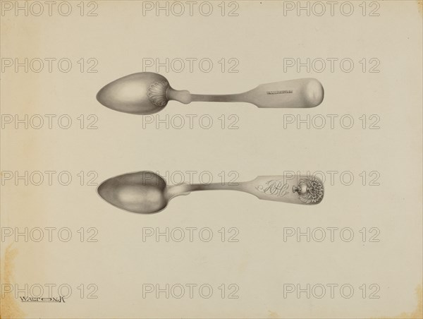 Silver Spoon, c. 1938. Creator: Kalamian Walton.