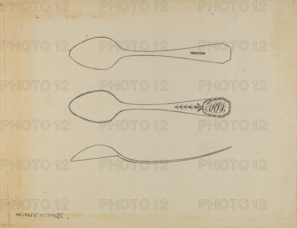 Silver Spoon, c. 1938. Creator: Kalamian Walton.