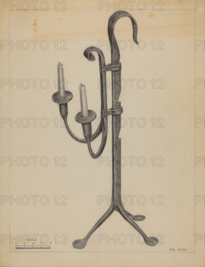 Candlestand, c. 1936. Creator: Carl Weiss.