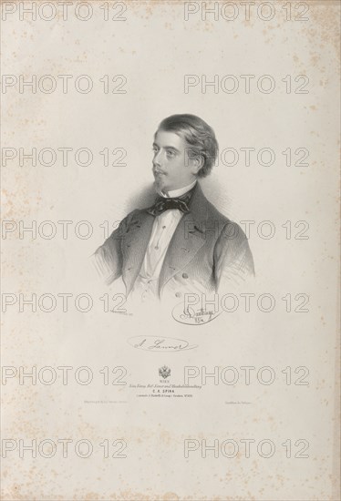 Portrait of the violinist and composer August Lanner (1835-1855), 1854. Creator: Dauthage, Adolf (1825-1883).