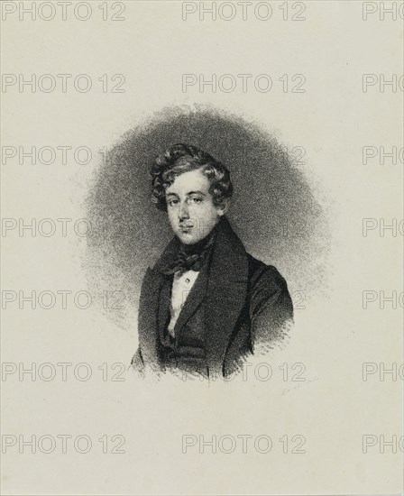 Portrait of Frédéric Chopin (1810-1849), c. 1840. Creator: Kriehuber, Josef (1800-1876).