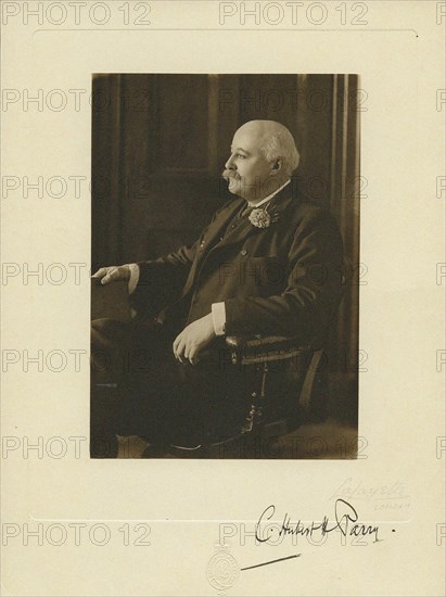 Portrait of the Composer Sir Charles Hubert Hastings Parry (1848-1918). Creator: Photo studio Lafayette, London  .