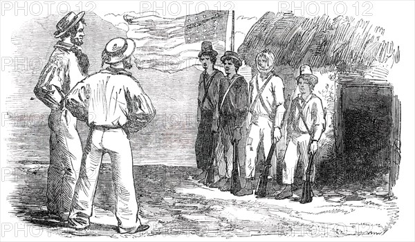 Tigre Island - the United States Garrison, 1850. Creator: Unknown.