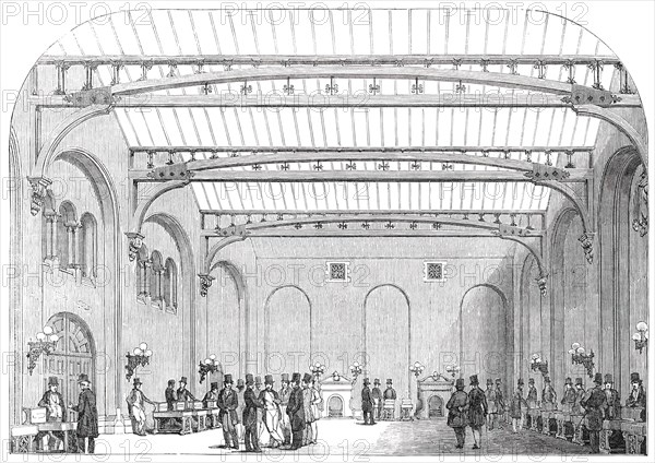 Interior of the New Corn Exchange, Nottingham, 1850. Creator: Unknown.