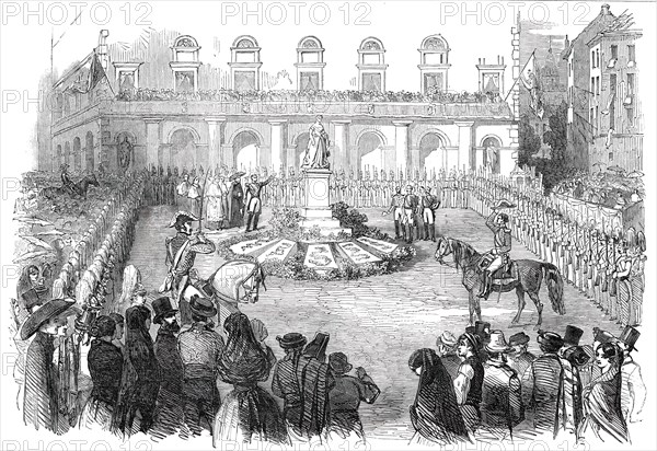 Inauguration of the Statue of Queen Isabella II, at Madrid, 1850. Creator: Unknown.