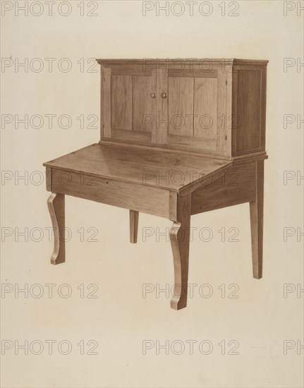 Writing Desk, c. 1940. Creators: Joe Brennan, Jesus Pena.