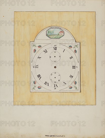 Clock Face, c. 1936. Creator: Ann Gene Buckley.