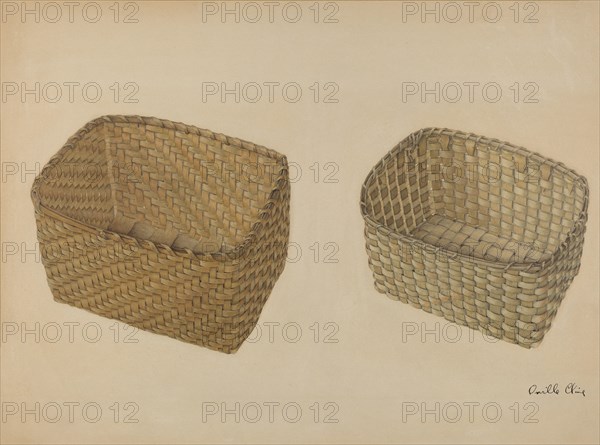 Shaker Baskets, c. 1937. Creator: Orville Cline.