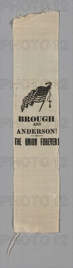 Campaign Ribbon, United States, 1863. Creator: Unknown.