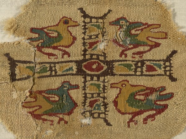 Fragment, Egypt, Roman period (30 B.C.-641 A.D.), 3rd/5th century. Creator: Unknown.