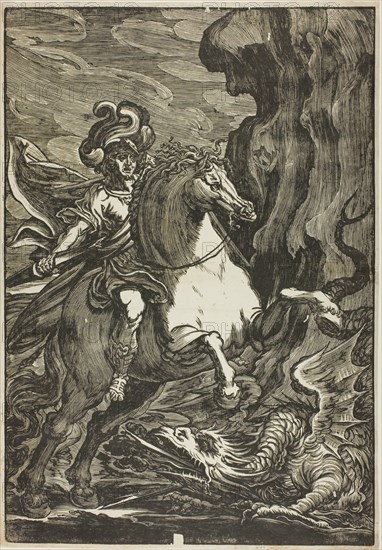 Saint George and the Dragon, 1570/1600. Creator: Giuseppe Scolari.