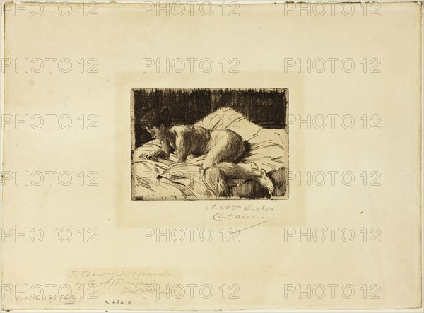 Nude Lying Down, c.1900. Creator: Charles Deering.