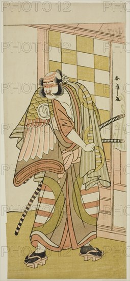 The Actor Sawamura Sojuro III as Kobayashi no Asahina Saburo in the Play Kuruwagayoi..., c. 1781. Creator: Shunsho.