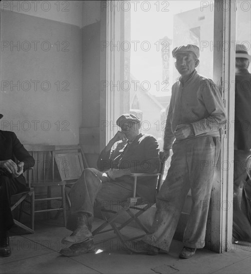 Waiting for the relief checks at Calipatria, California, 1937. Creator: Dorothea Lange.