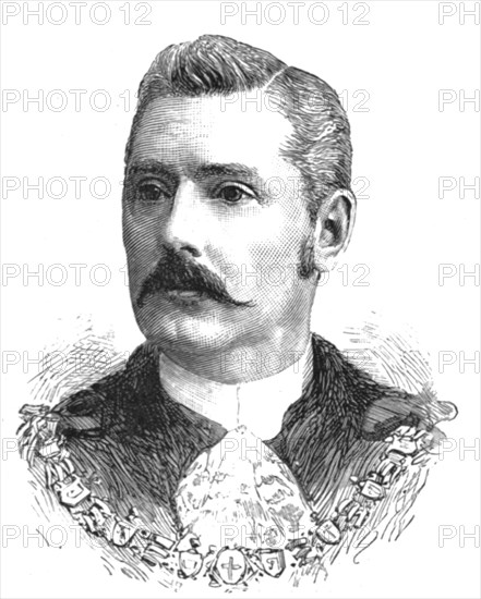 ''The new Lord Mayor and Sheriffs; Mr. A.J. Newton, Sheriff of London and Middlesex', 1888. Creator: Unknown.